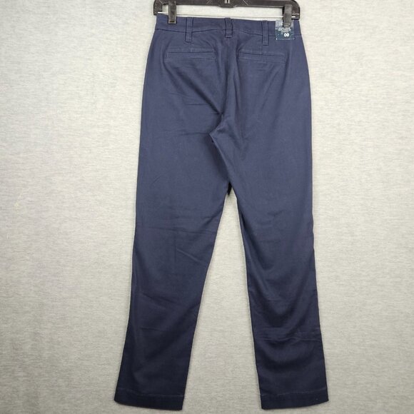 J.CRW High-Rise Girlfriend Chino Navy Blue Casual Pant Size 00 NEW - Picture 2 of 10